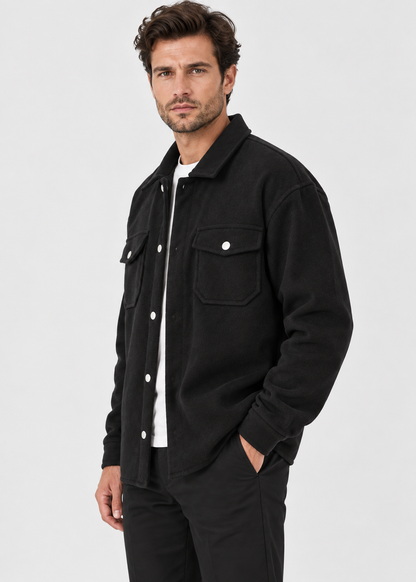 Men's Overshirt Jacket | Button Front | Utility Shirt Jacket | Smart Casual | Steven & Levon