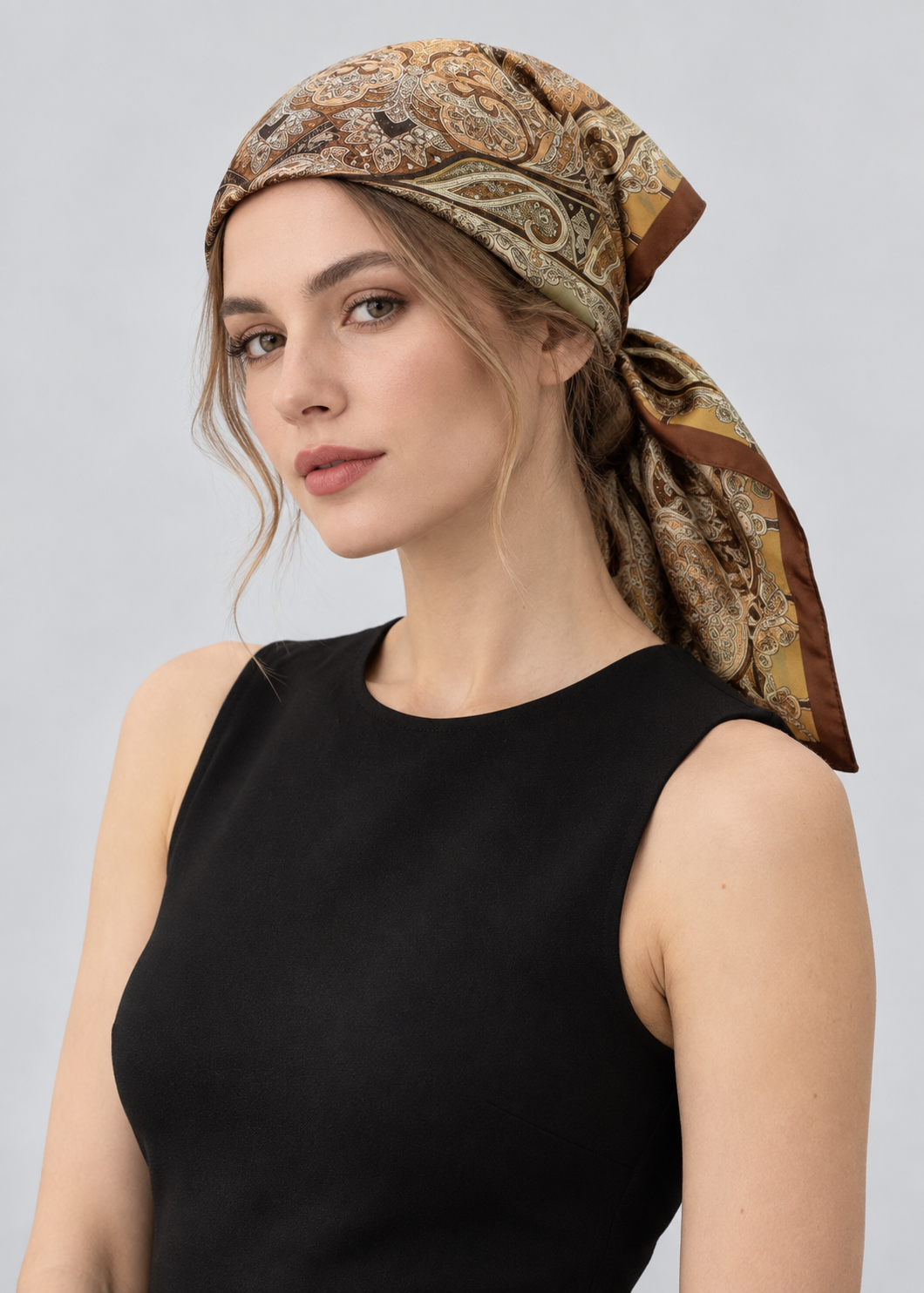 Square Scarf | Women | Silk-Feel Fabric | 70x70cm Luxury Neck & Hair Scarf | Steven & Levon