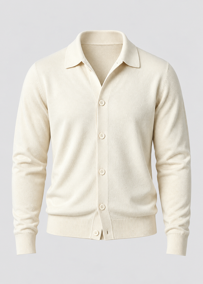 Men's Button Front Cardigan | Classic Fit | Cotton | Smart Casual Layer | Steven & Levon