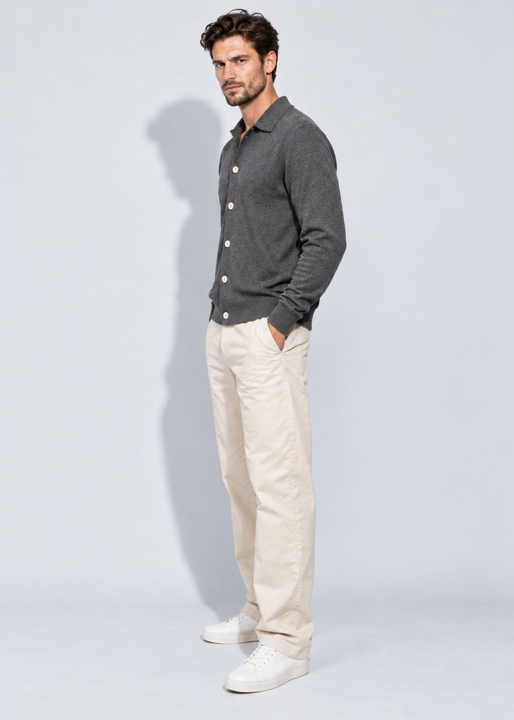 Men's Button Front Cardigan | Classic Fit | Cotton | Smart Casual Layer | Steven & Levon