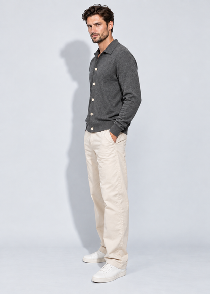 Men's Button Front Cardigan | Classic Fit | Cotton | Smart Casual Layer | Steven & Levon