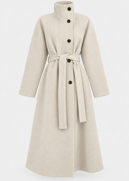 Women's Wool Coat | Mid-Length Loose Fit | Winter Outerwear | Steven & Levon