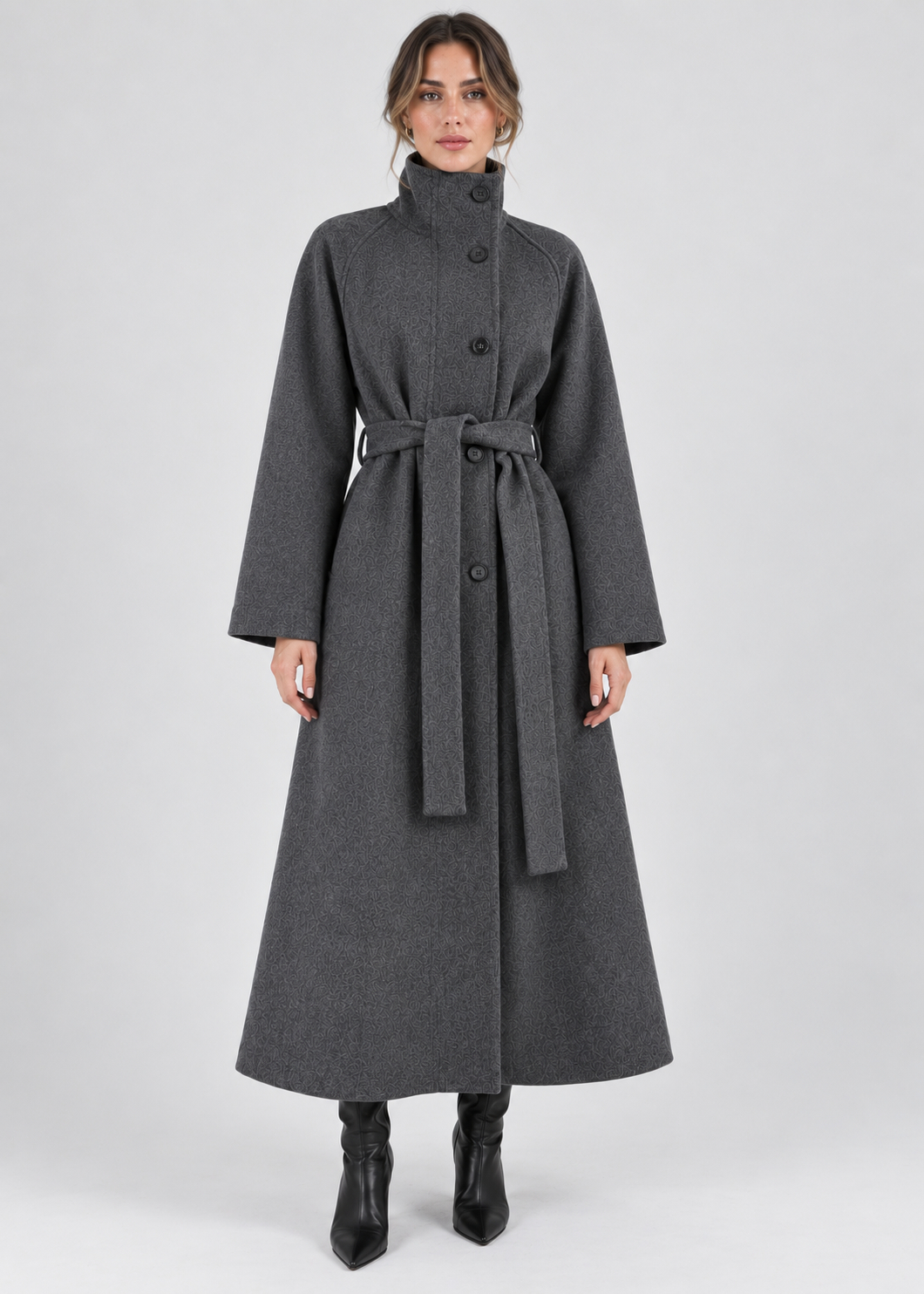 Women's Wool Coat | Mid-Length Loose Fit | Winter Outerwear | Steven & Levon