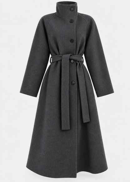 Women's Wool Coat | Mid-Length Loose Fit | Winter Outerwear | Steven & Levon