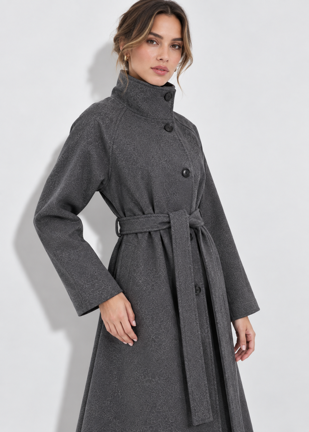 Women's Wool Coat | Mid-Length Loose Fit | Winter Outerwear | Steven & Levon