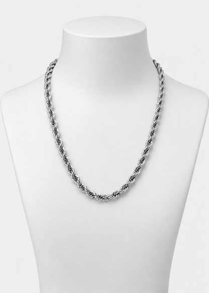 Men Wheat Chain | Stainless Steel | Braided Link Design | Statement Necklace | Steven & Levon
