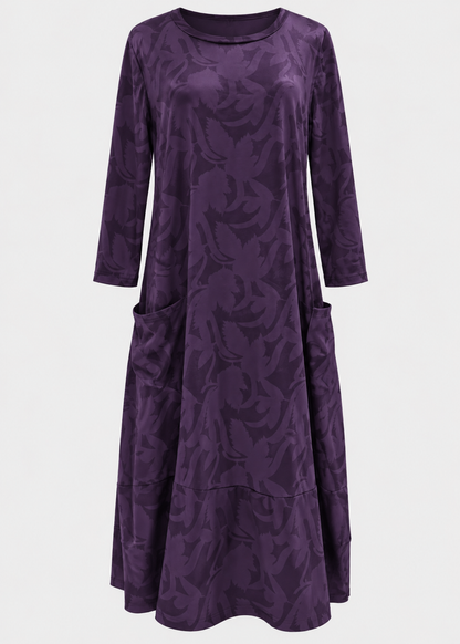 Women’s Midi Dress | Long Sleeve Dress | Pockets & Relaxed Fit | Steven & Levon