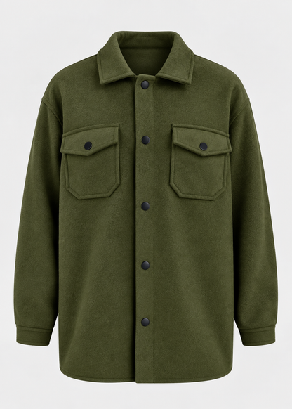 Men's Overshirt Jacket | Button Front | Utility Shirt Jacket | Smart Casual | Steven & Levon