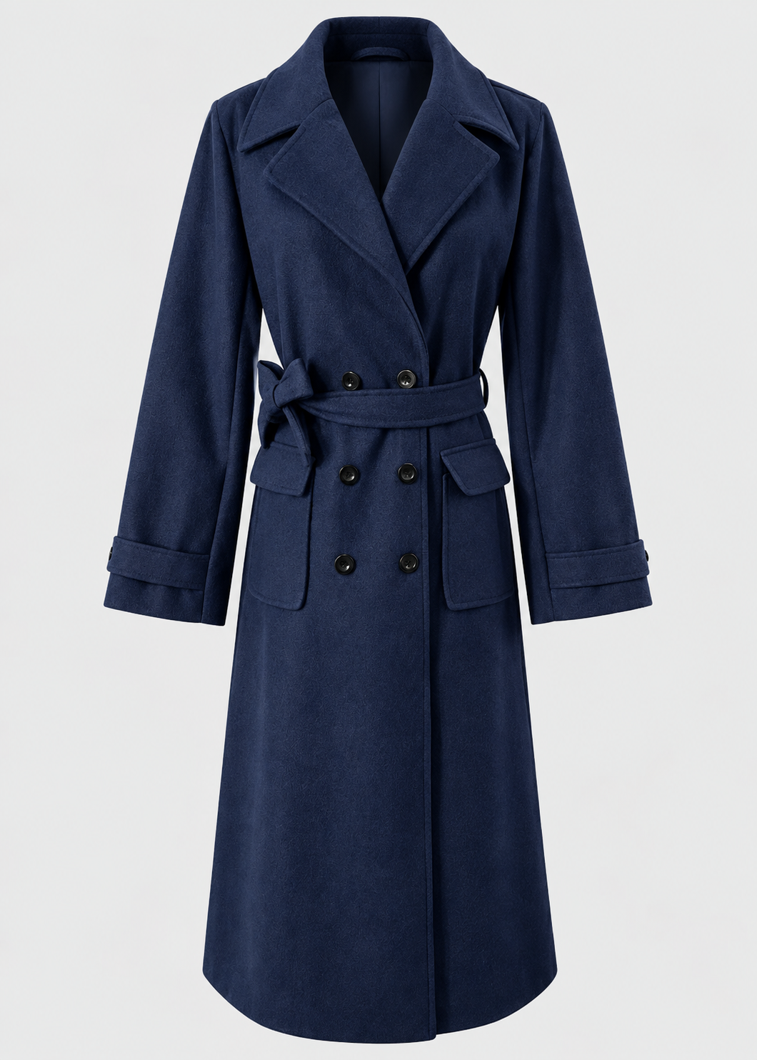 Wool Coat | Double-Breasted & Mid-Calf Length | Slim Fit | Steven & Levon