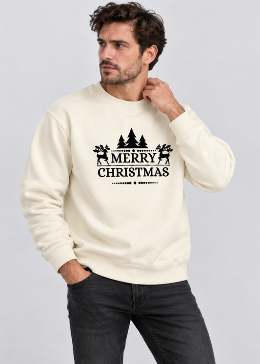 Men's Christmas Sweater | Merry Christmas Print | Casual Festive Jumper | Steven & Levon