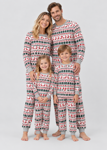 Festive Print Sleepwear | Family Matching Christmas Pajamas Set | Steven & Levon