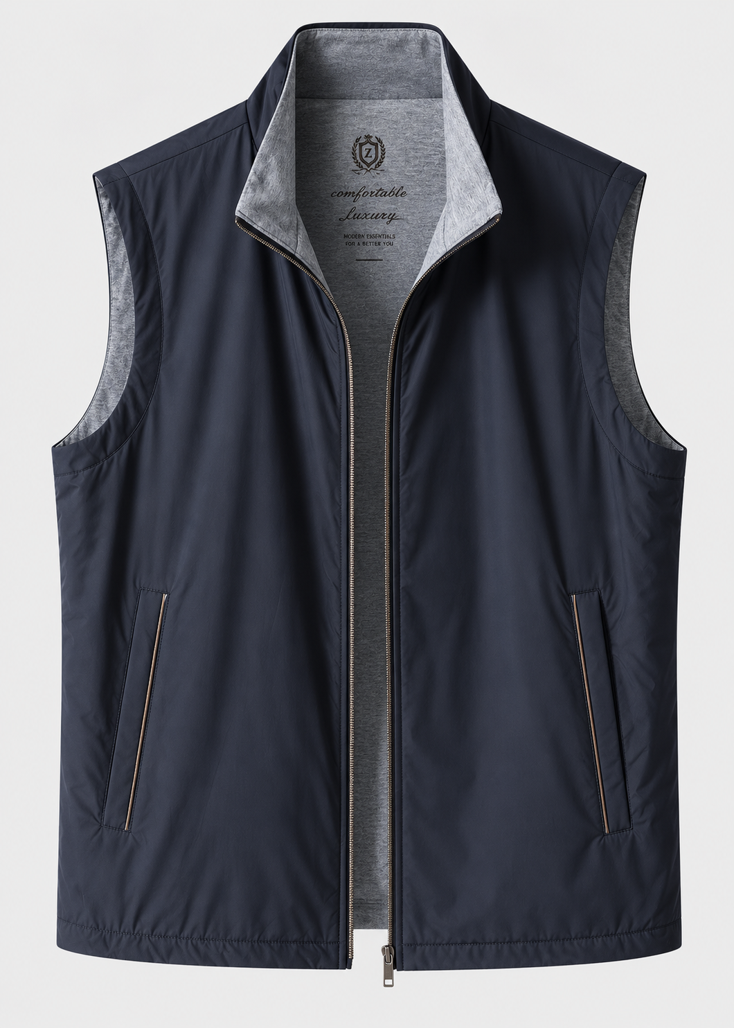 Men's Lightweight Zip-Up Bodywarmer | Quilted Gilet | Insulated Sleeveless Vest | Steven & Levon