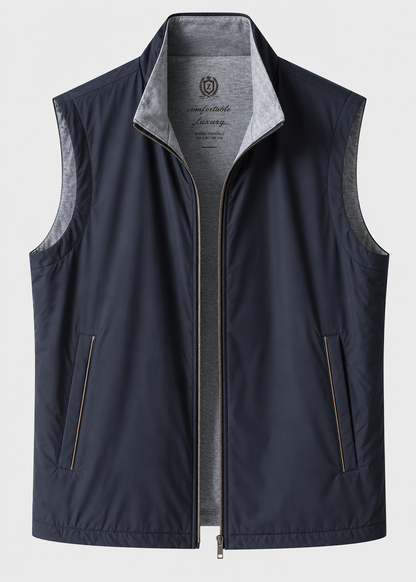 Men's Lightweight Zip-Up Bodywarmer | Quilted Gilet | Insulated Sleeveless Vest | Steven & Levon