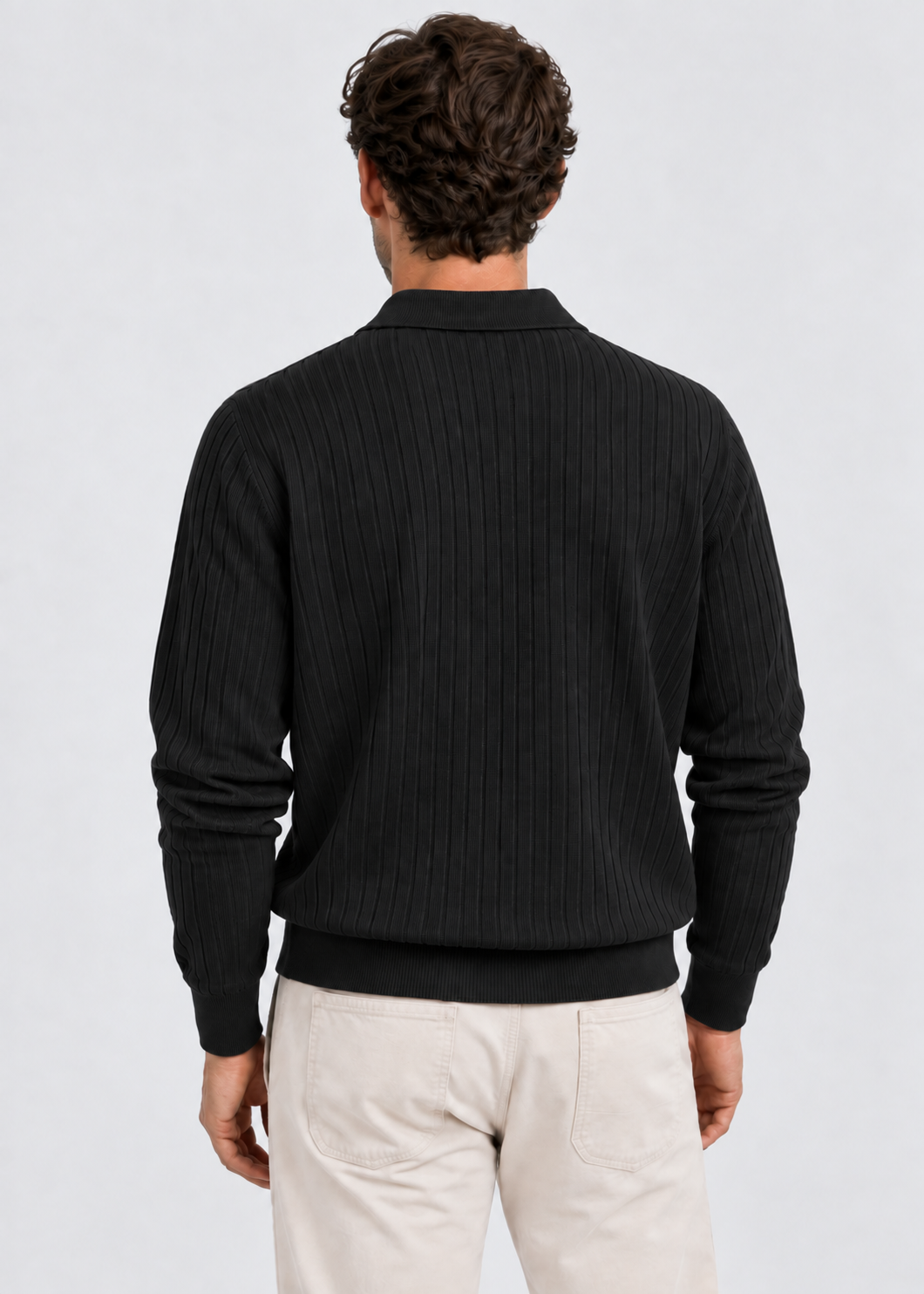Men’s Tailored Knitted Shirt | Stretch Knit Button-Up | Business Casual Smart Fit Shirt | Steven & Levon