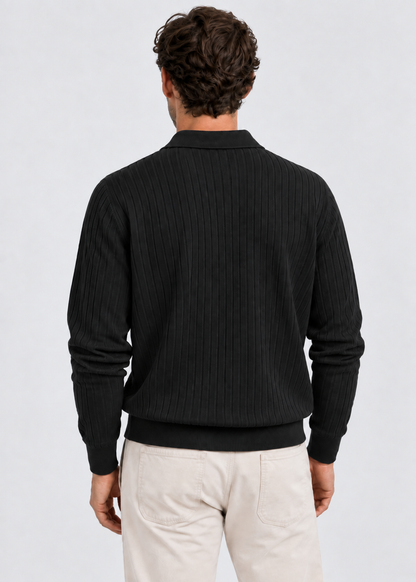Men’s Tailored Knitted Shirt | Stretch Knit Button-Up | Business Casual Smart Fit Shirt | Steven & Levon