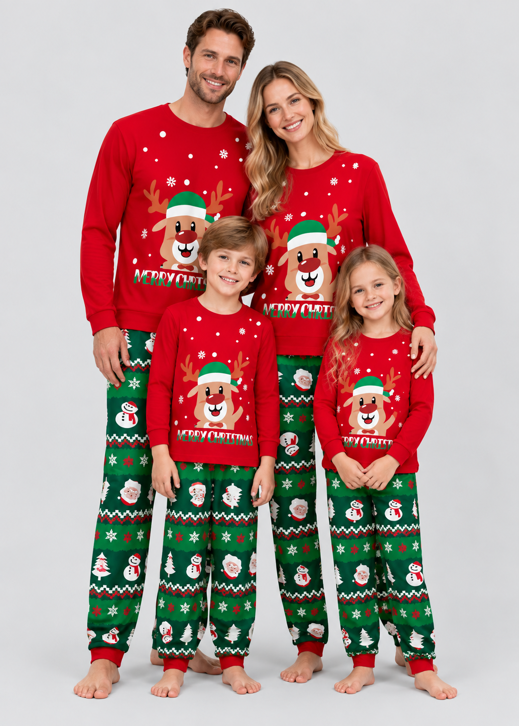 Cartoon Print Matching Sleepwear | Family Christmas Pajama Set | Steven & Levon