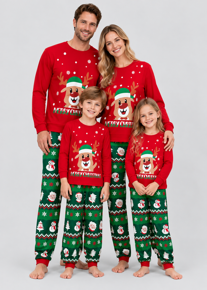 Cartoon Print Matching Sleepwear | Family Christmas Pajama Set | Steven & Levon
