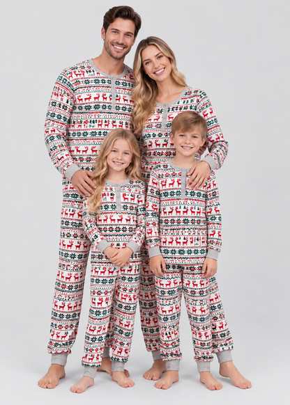 Cotton Blend Matching Sleepwear | Family Christmas Pajamas Set | Steven & Levon