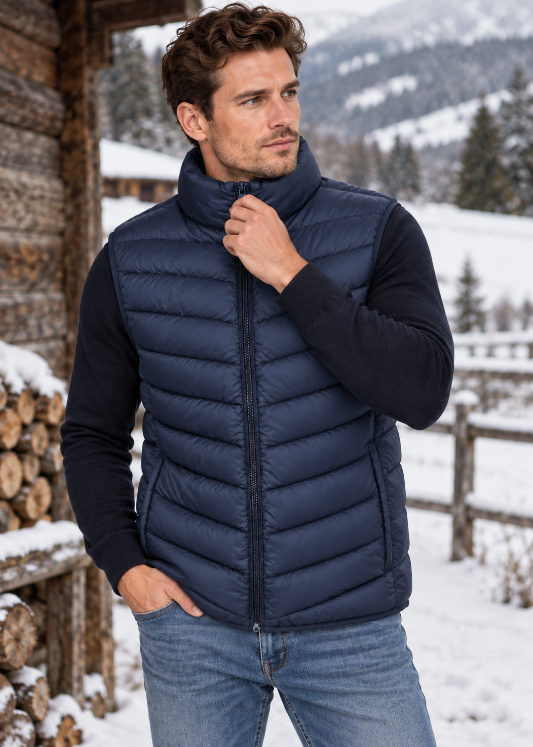 Men's Quilted Gilet Vest | Lightweight | Zip Front | Insulated | Smart Casual Outerwear | Steven & Levon