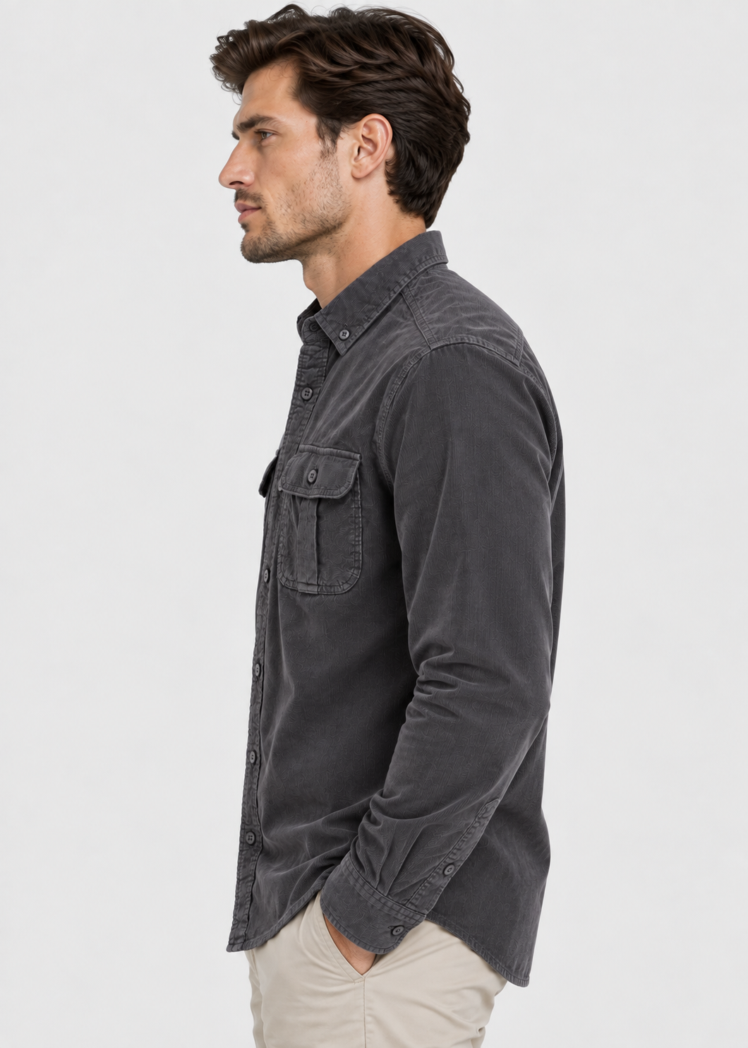 Men’s Stylish Shirt | Men | Button-Up Long Sleeve Shirt | Smart Casual Everyday Wear | Steven & Levon