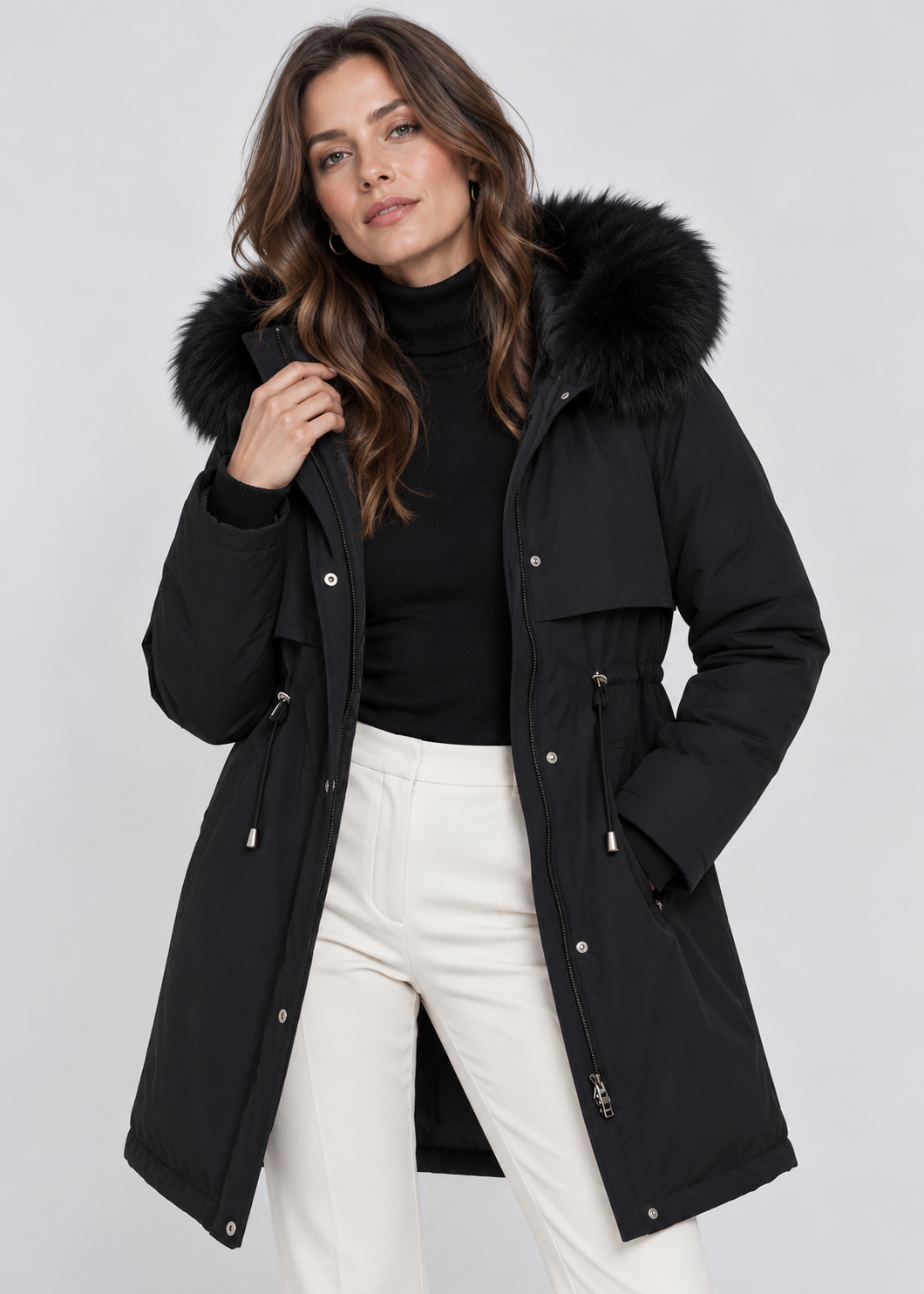 Faux Fur Parka | Women | Plush Winter Coat | Warm Casual Jacket | Steven & Levon