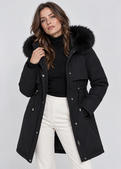 Faux Fur Parka | Women | Plush Winter Coat | Warm Casual Jacket | Steven & Levon