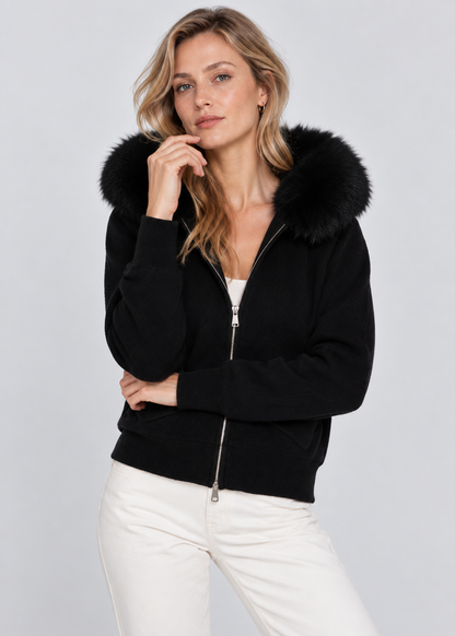 Faux Fur Hood Jacket | Women | Plush Winter Coat | Cozy Warm Outerwear | Steven & Levon
