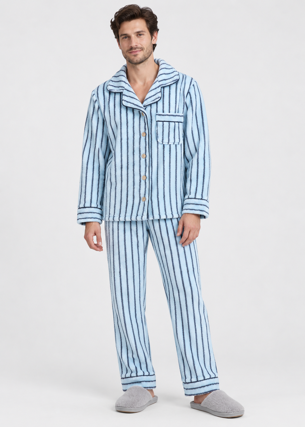 Winter Pyjama Set | Coral Fleece | 2-Piece Warm Loungewear | Steven & Levon