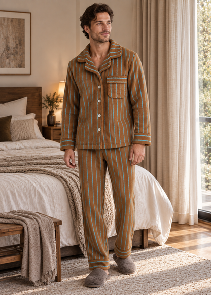 Winter Pyjama Set | Coral Fleece | 2-Piece Warm Loungewear | Steven & Levon