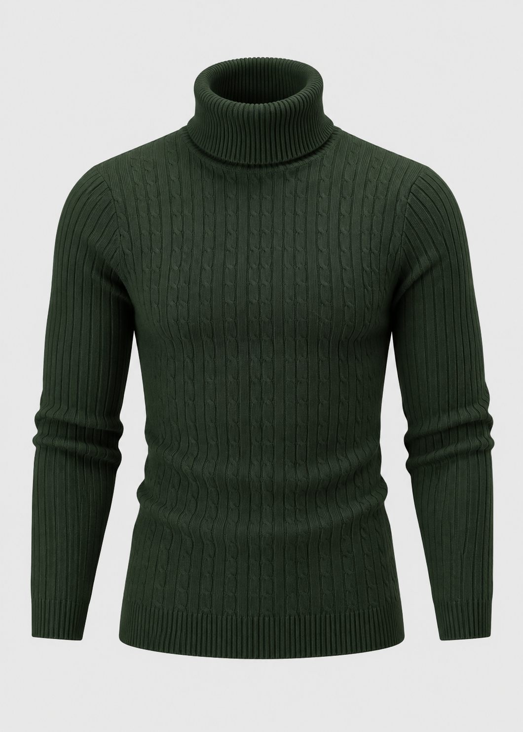 Men’s Turtleneck Sweater | Polyester Fabric | Slim Fit Roll Neck | Steven & Levon