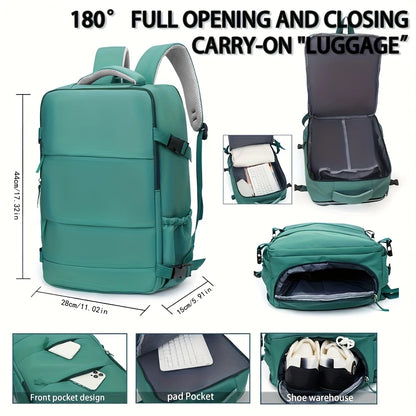 Travel Laptop Backpack | Men & Women | 180° Opening | Carry-On | Large Capacity | Steven & Levon