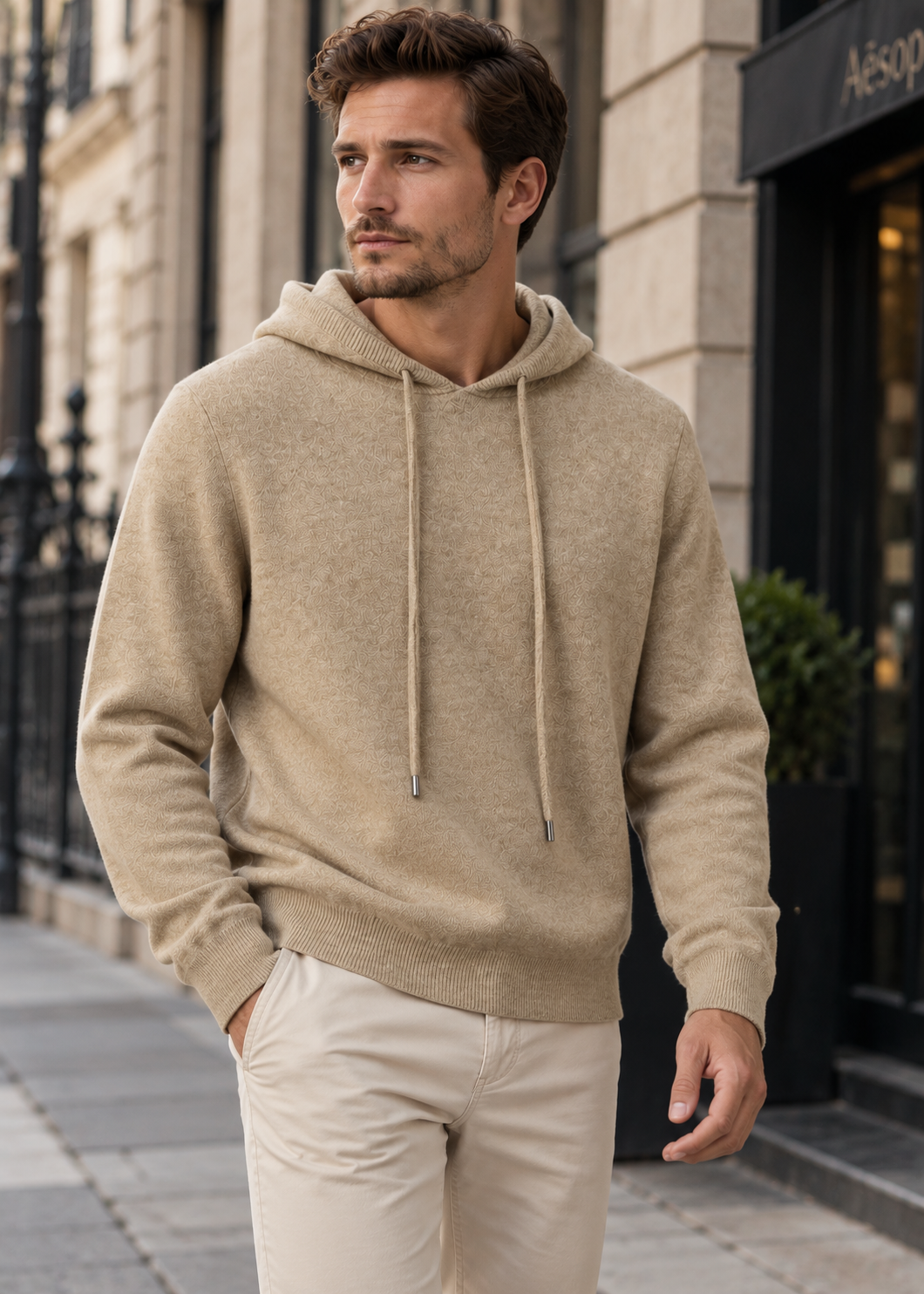 Men's Wool Hoodie | Warm Pullover Jumper | Casual Everyday Wear | Steven & Levon
