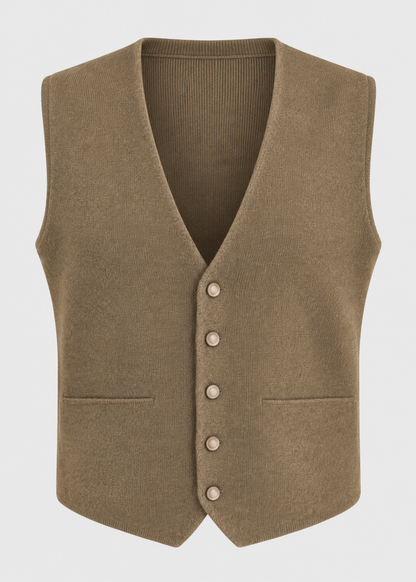 Women's Vest | Deep V-Neck Button Sleeveless Casual Top | Steven & Levon