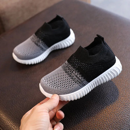 Kids Mesh Sneakers | Boys & Girls | Breathable | Slip-On | Lightweight Casual Shoes | Pink | Steven & Levon