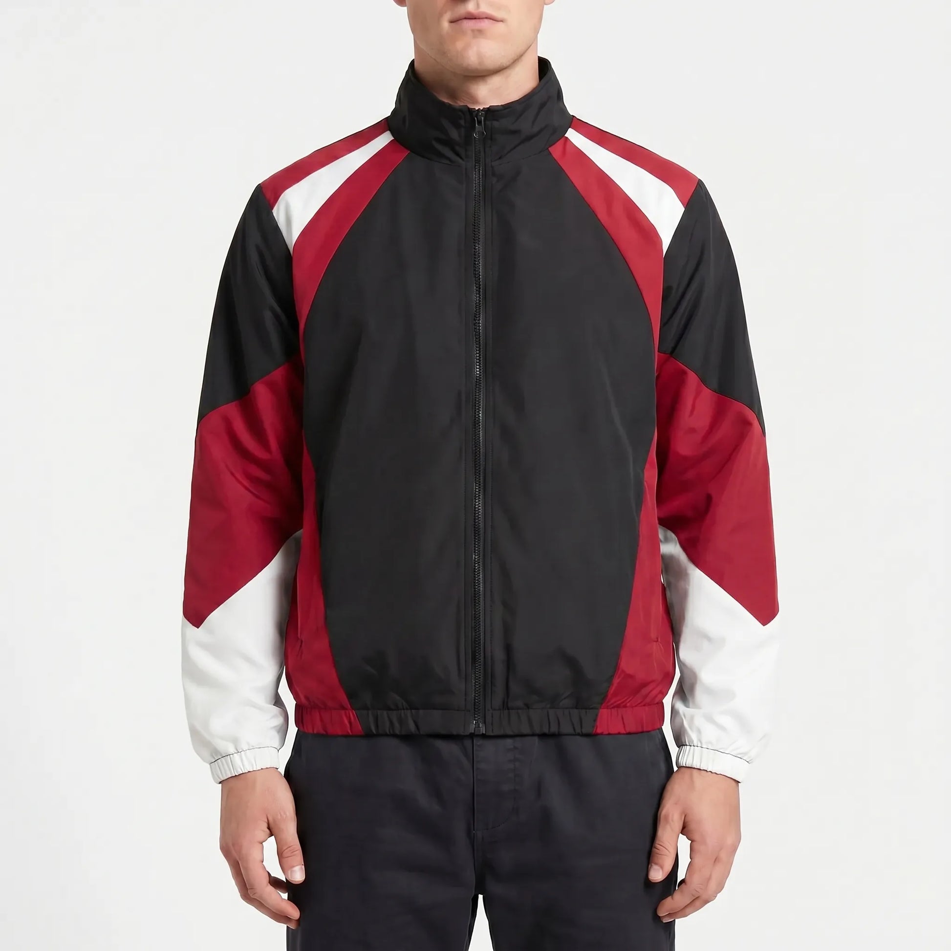 Colorbrix - Colour-Blocked Zip-Up Casual Jacket  Casual Everyday Wear