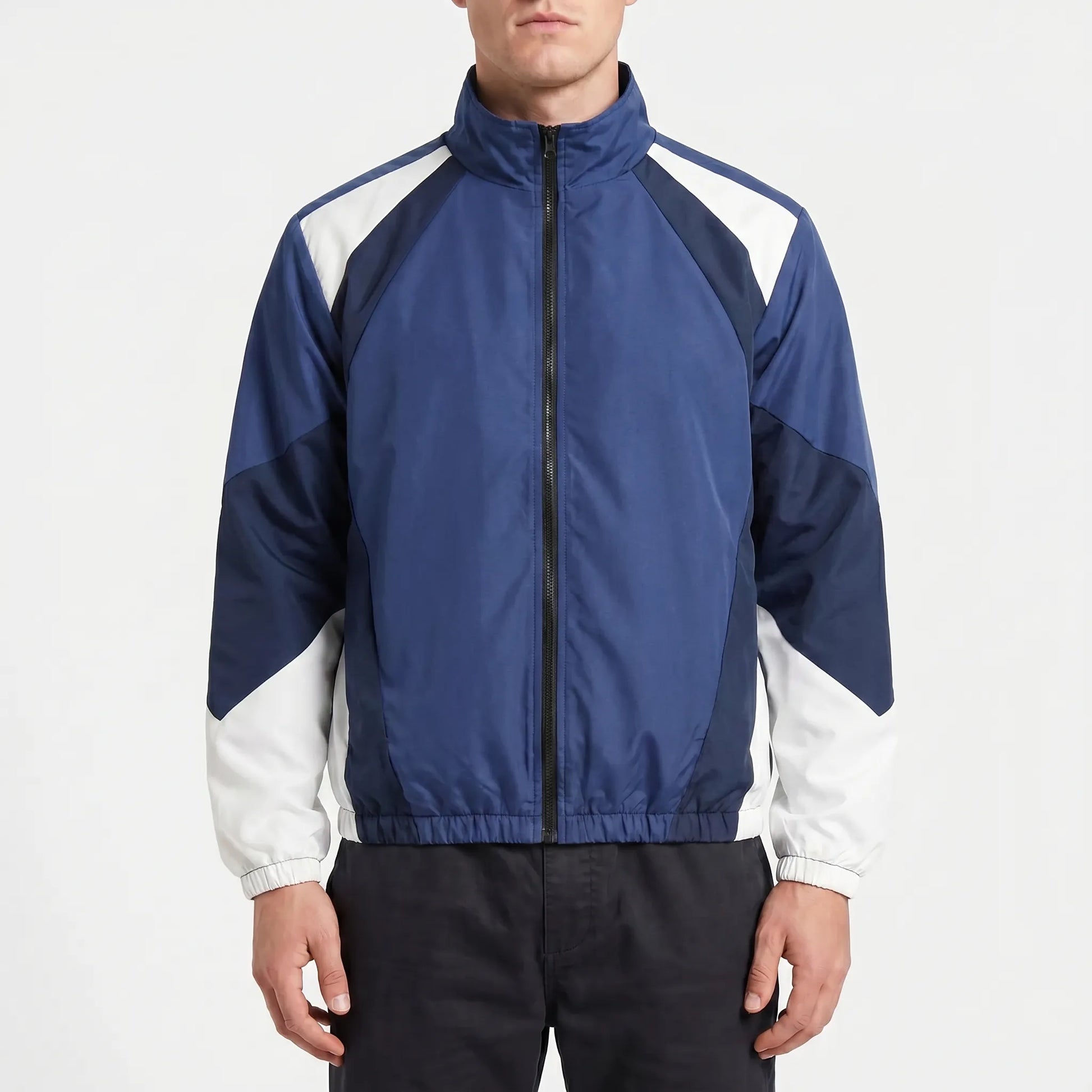 Colorbrix - Colour-Blocked Zip-Up Casual Jacket  Casual Everyday Wear