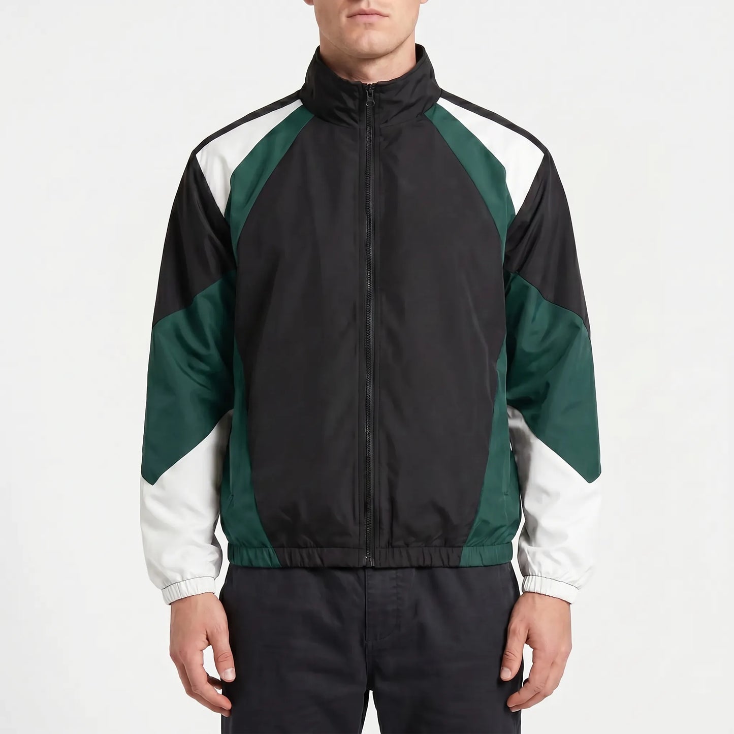 Colorbrix - Colour-Blocked Zip-Up Casual Jacket  Casual Everyday Wear