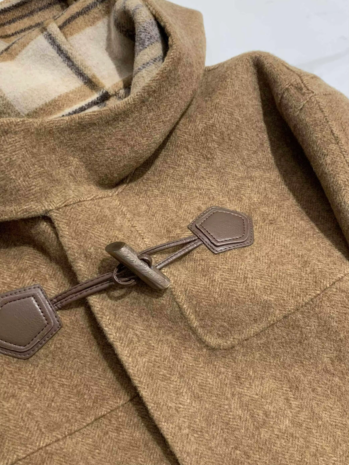 Women's Wool Coat | Hooded | Horn-Style Buttons | Double-Sided | Winter Outerwear | Steven & Levon