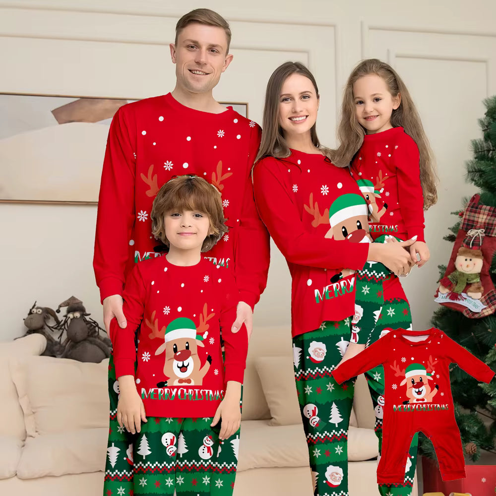 Cartoon Print Matching Sleepwear | Family Christmas Pajama Set | Steven & Levon