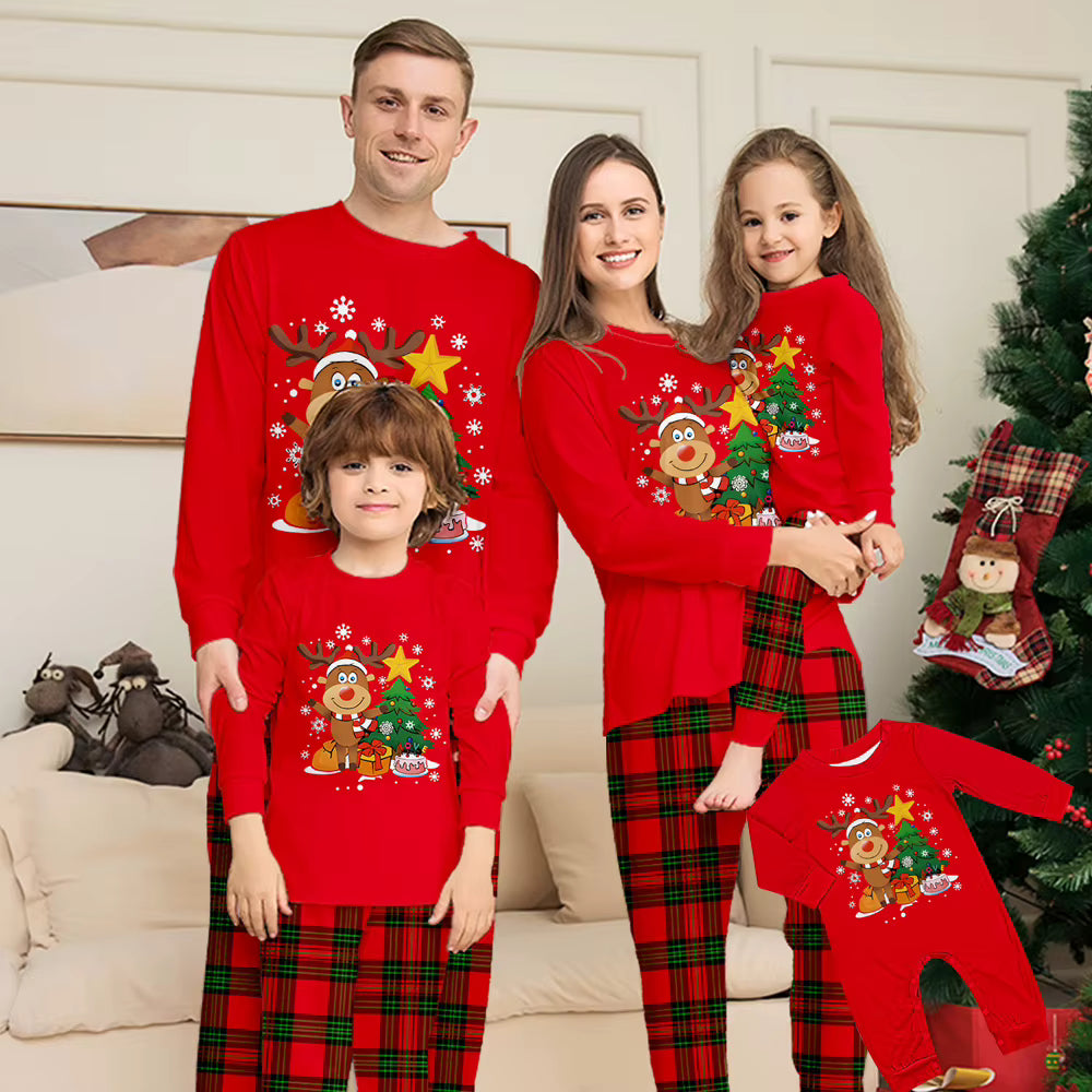 Cartoon Print Matching Sleepwear | Family Christmas Pajama Set | Steven & Levon