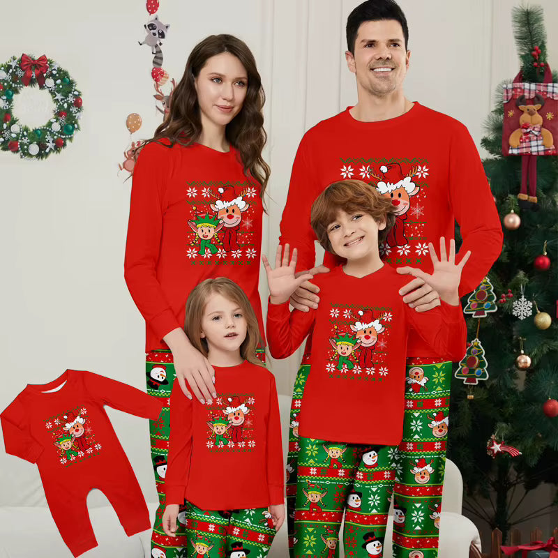 Cartoon Print Matching Sleepwear | Family Christmas Pajama Set | Steven & Levon