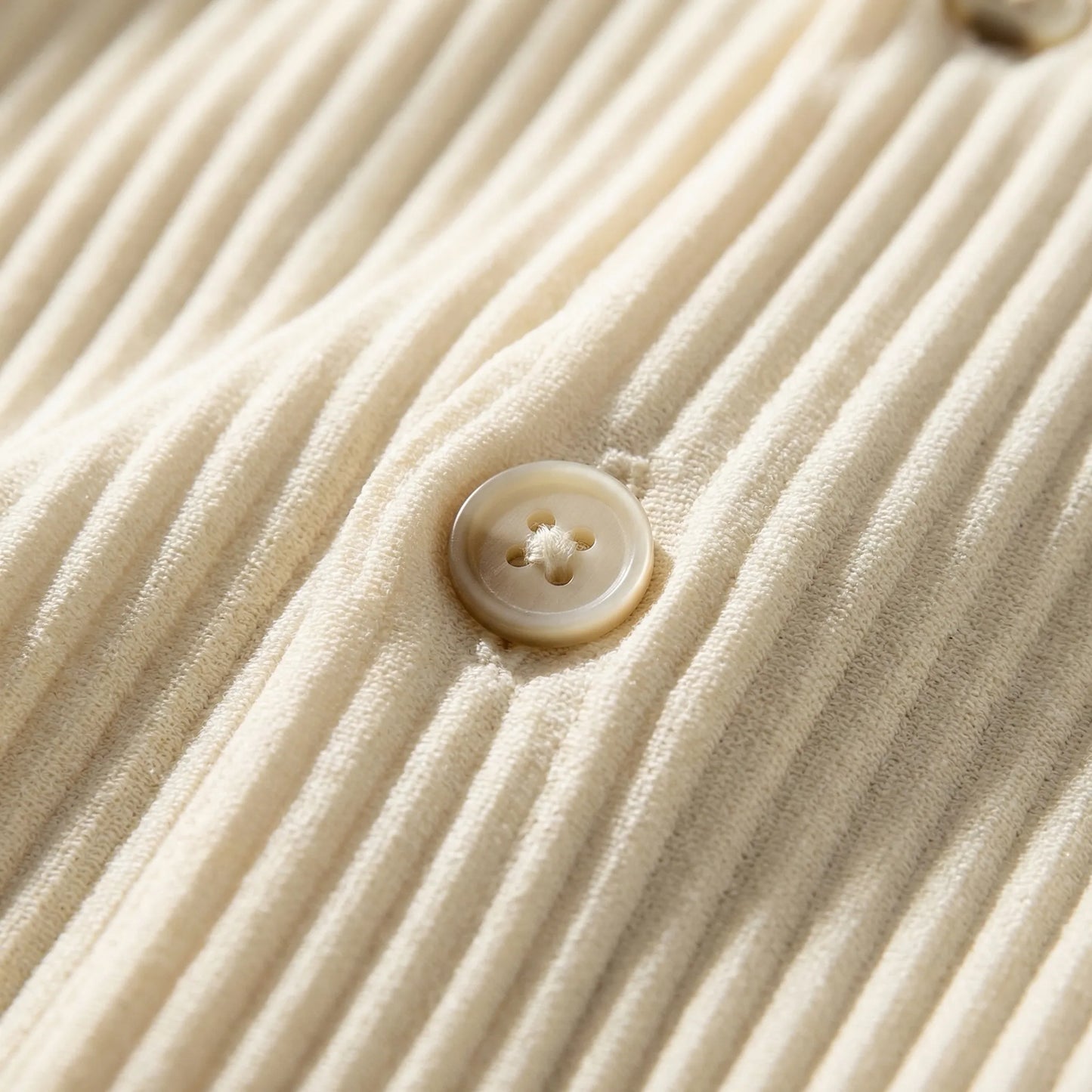 Corduvet - Ribbed Texture Matching Short Set  Beach Casual Outings