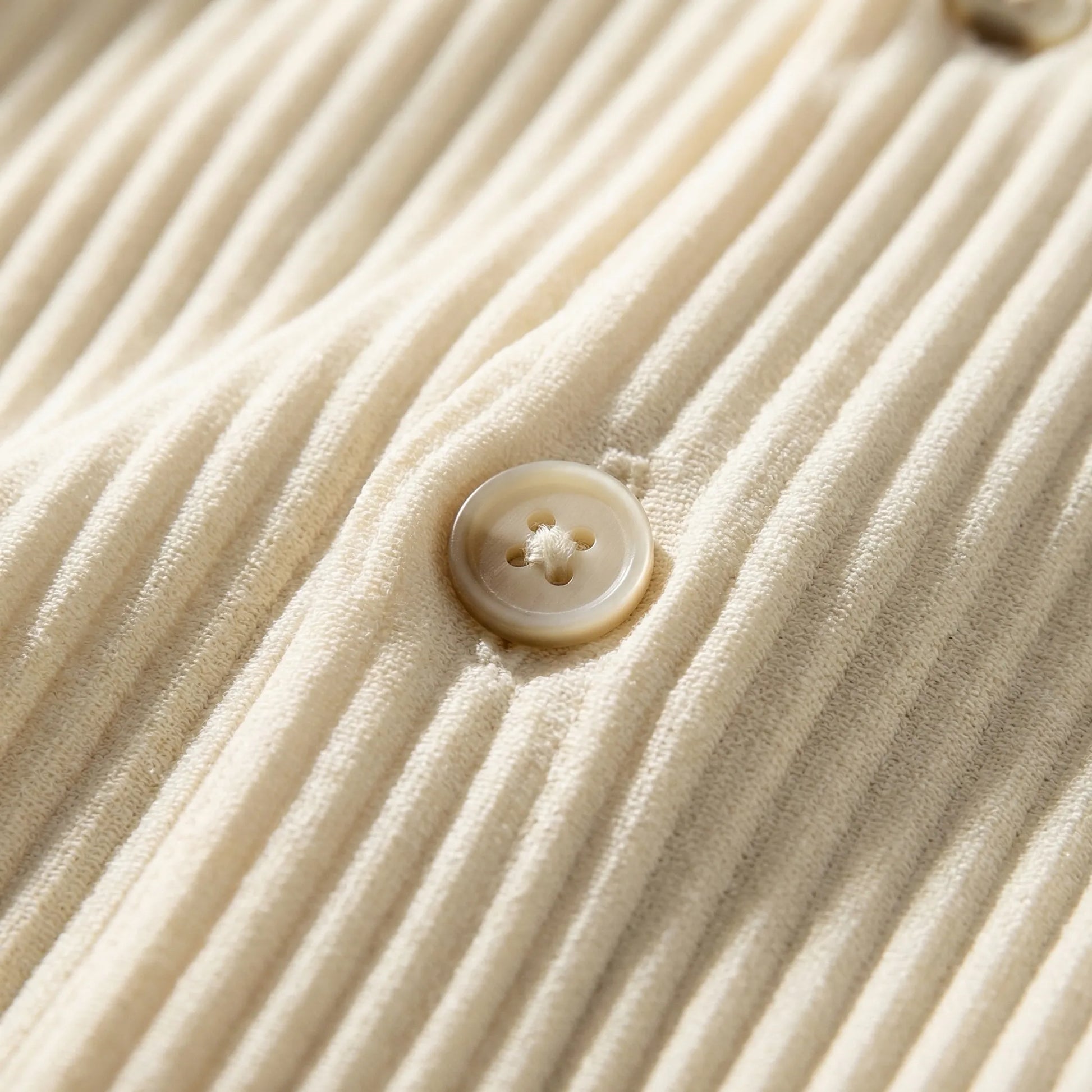 Corduvet - Ribbed Texture Matching Short Set  Beach Casual Outings