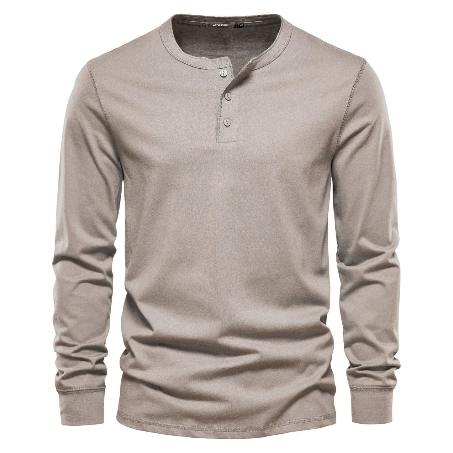 Men's Long Sleeve Henley T-Shirt | Men | Button Neck Casual Top | Regular Fit | Steven & Levon