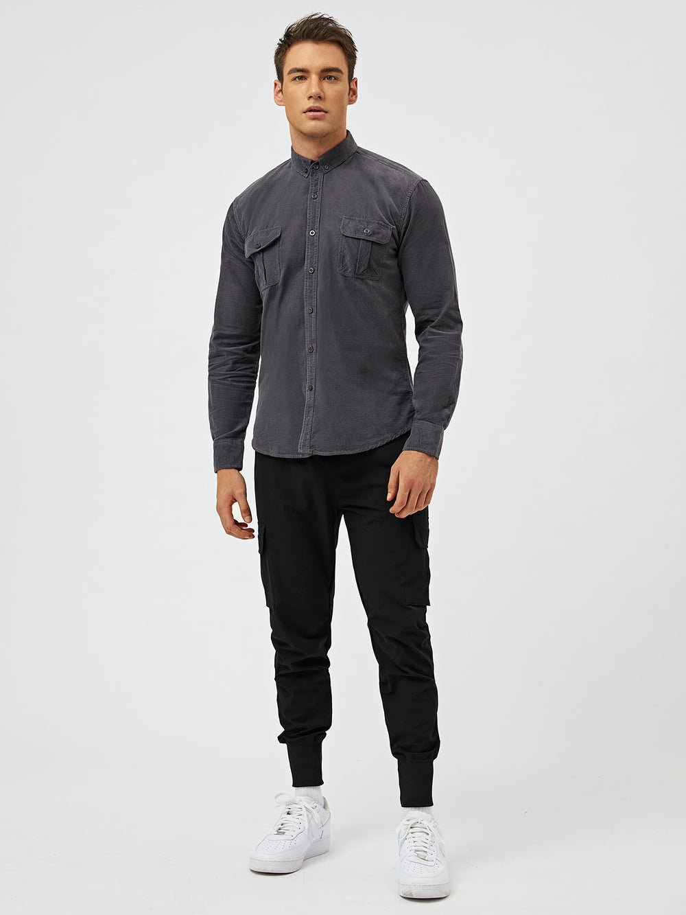 Men’s Stylish Shirt | Men | Soft Button-Up Long Sleeve Shirt | Smart Casual Everyday Wear | Steven & Levon
