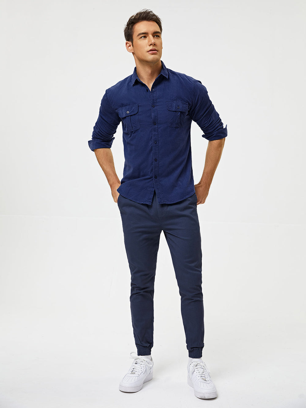 Men’s Stylish Shirt | Men | Soft Button-Up Long Sleeve Shirt | Smart Casual Everyday Wear | Steven & Levon