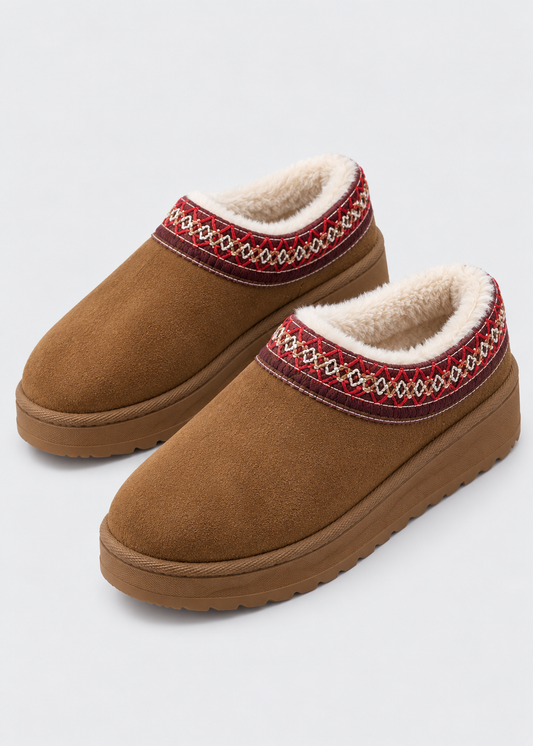 Women's Faux Suede Snow Boots | Slip On Ankle Boots | Plush Lined Winter Shoes | Steven & Levon