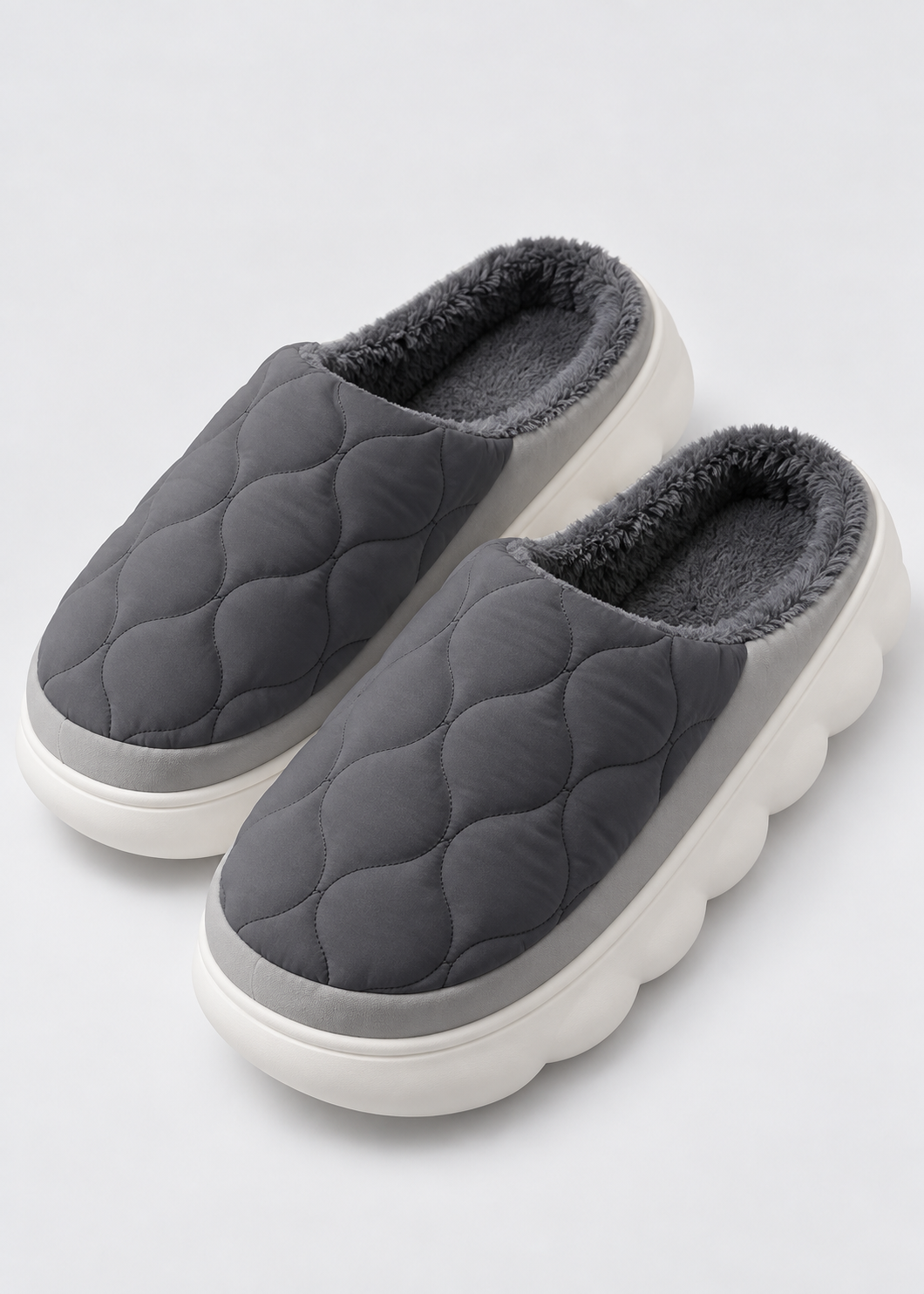 Men's Cotton Slippers | Plush Lining | Waterproof PVC Sole | Home Shoes | Steven & Levon