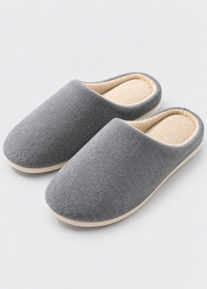 Men's Faux Suede Slippers | Cotton Lining | Soft Fabric Sole | Indoor Shoes | Steven & Levon