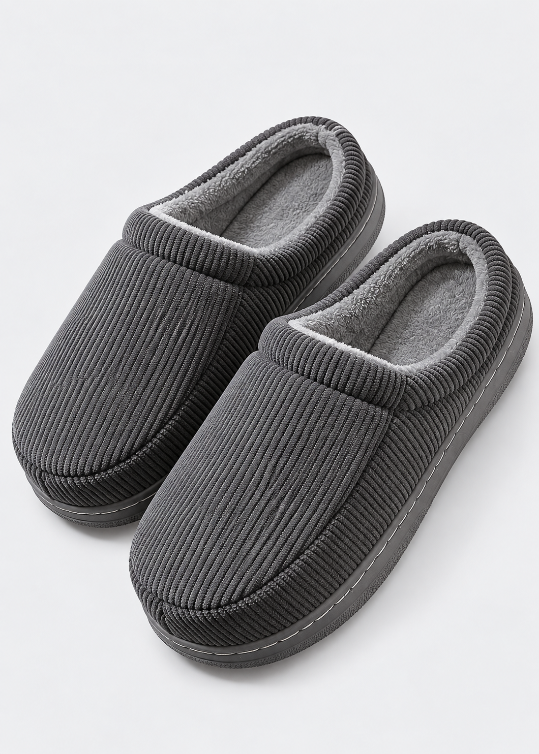 Men's Corduroy Slippers | Memory Foam Insole | Non Slip TPR Sole House Shoes | Steven & Levon